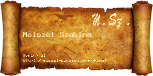 Meiszel Szabina névjegykártya